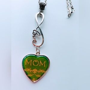 Mom necklace with love charm